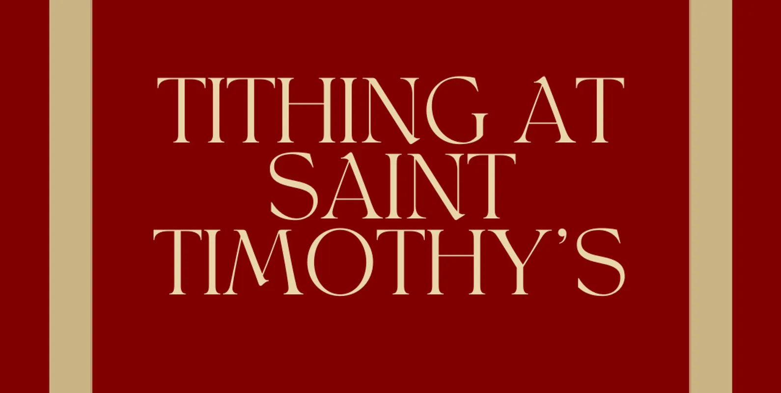 Please prayerfully consider how much you are contributing to our parish community